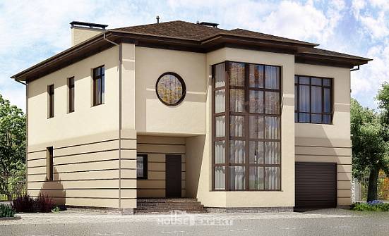 300-006-П Проект двухэтажного дома и гаражом, большой дом из кирпича Старая Купавна | Проекты домов от House Expert