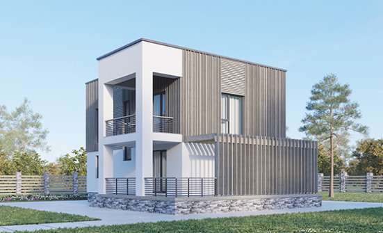 150-017-П Проект двухэтажного дома, красивый домик из теплоблока Сергиев Посад | Проекты домов от House Expert