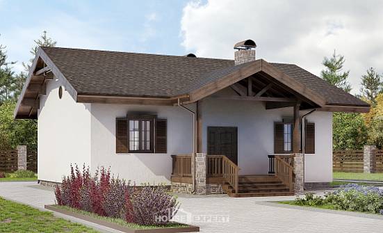 090-002-П Проект одноэтажного дома, красивый загородный дом из кирпича Верея | Проекты домов от House Expert