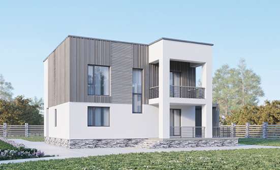 150-017-П Проект двухэтажного дома, красивый домик из теплоблока Сергиев Посад | Проекты домов от House Expert