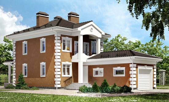 150-006-П Проект двухэтажного дома, гараж, бюджетный дом из газосиликатных блоков Куровское | Проекты домов от House Expert