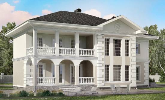 340-002-П Проект двухэтажного дома, гараж, уютный коттедж из кирпича Озёры | Проекты домов от House Expert