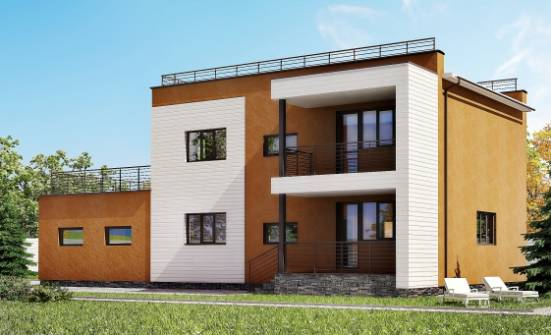 180-012-П Проект двухэтажного дома и гаражом, красивый коттедж из кирпича Шатура | Проекты домов от House Expert