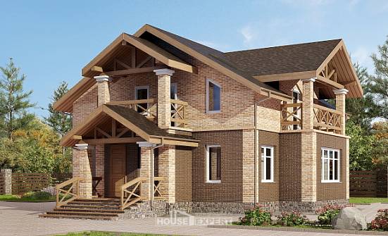 160-014-П Проект двухэтажного дома, уютный дом из газосиликатных блоков Химки | Проекты домов от House Expert