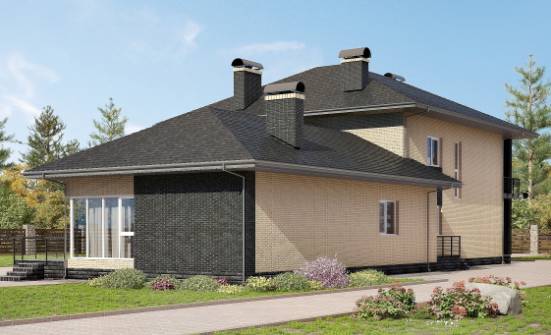 305-003-Л Проект двухэтажного дома, современный коттедж из газосиликатных блоков Протвино | Проекты домов от House Expert