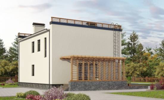 215-002-Л Проект двухэтажного дома, простой коттедж из твинблока Ивантеевка | Проекты домов от House Expert