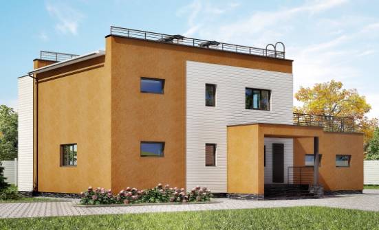 180-012-П Проект двухэтажного дома и гаражом, красивый коттедж из кирпича Шатура | Проекты домов от House Expert