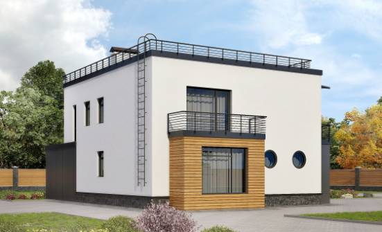 260-002-П Проект двухэтажного дома и гаражом, большой коттедж из газобетона Ликино-Дулево | Проекты домов от House Expert