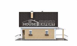 130-004-П Проект двухэтажного дома с мансардой, доступный коттедж из газосиликатных блоков Краснознаменск, House Expert