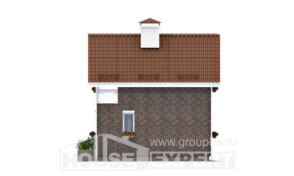045-001-Л Проект двухэтажного дома мансардный этаж, красивый коттедж из поризованных блоков Дедовск, House Expert