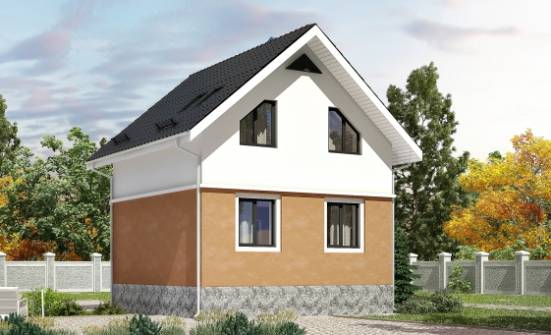 100-005-Л Проект трехэтажного дома с мансардным этажом, бюджетный домик из бризолита Солнечногорск | Проекты домов от House Expert