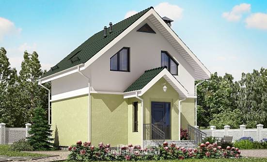 070-001-П Проект двухэтажного дома мансардой, экономичный домик из газосиликатных блоков Электроугли | Проекты домов от House Expert