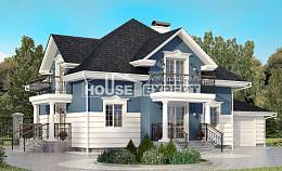 180-002-П Проект двухэтажного дома с мансардой и гаражом, простой дом из кирпича Верея, House Expert