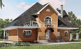310-001-П Проект двухэтажного дома с мансардой, большой загородный дом из теплоблока Старая Купавна, House Expert