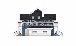180-002-П Проект двухэтажного дома мансардный этаж, гараж, современный загородный дом из кирпича Кашира, House Expert