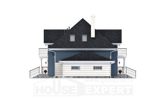180-002-П Проект двухэтажного дома мансардный этаж, гараж, современный загородный дом из кирпича Кашира, House Expert