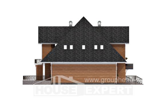 310-001-П Проект двухэтажного дома с мансардой, большой дом из блока Подольск, House Expert