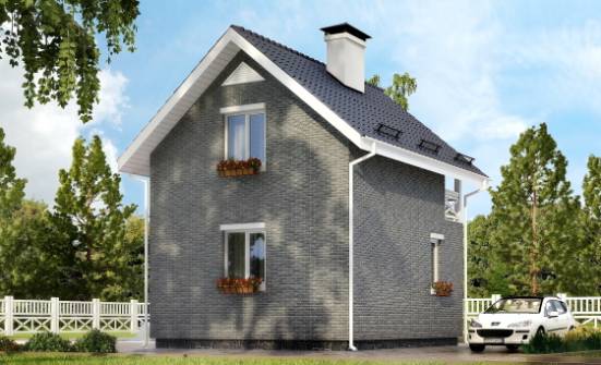 045-001-П Проект двухэтажного дома мансардой, уютный дом из бризолита Волоколамск | Проекты домов от House Expert