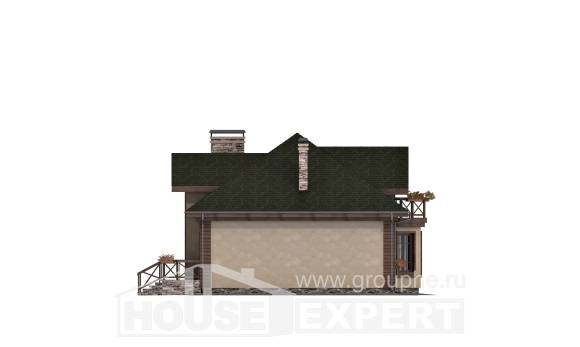 180-010-П Проект двухэтажного дома с мансардным этажом и гаражом, просторный загородный дом из арболита Одинцово, House Expert