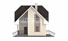 125-001-Л Проект двухэтажного дома мансардой, простой загородный дом из твинблока Солнечногорск, House Expert
