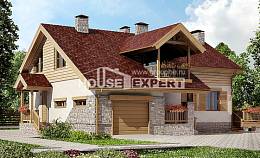 165-002-П Проект двухэтажного дома мансардный этаж, гараж, красивый домик из газобетона Серпухов, House Expert