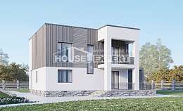 150-017-П Проект двухэтажного дома, бюджетный дом из пеноблока Апрелевка, House Expert
