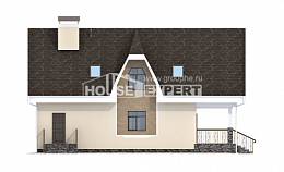 125-001-Л Проект двухэтажного дома мансардой, бюджетный загородный дом из блока Одинцово, House Expert