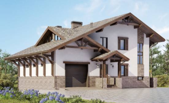 305-002-П Проект трехэтажного дома с мансардным этажом, классический загородный дом из кирпича Серпухов | Проекты домов от House Expert