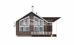 210-002-Л Проект двухэтажного дома с мансардой, средний коттедж из дерева Ногинск, House Expert