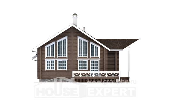 210-002-Л Проект двухэтажного дома с мансардой, средний коттедж из дерева Ногинск, House Expert