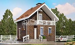 045-001-Л Проект двухэтажного дома мансардой, махонький загородный дом из бризолита Одинцово, House Expert