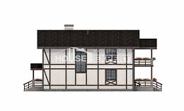 250-002-Л Проект двухэтажного дома мансардный этаж и гаражом, современный дом из кирпича Хотьково, House Expert