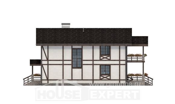 250-002-Л Проект двухэтажного дома мансардный этаж и гаражом, современный дом из кирпича Хотьково, House Expert