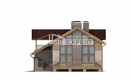 165-002-П Проект двухэтажного дома мансардный этаж, гараж, экономичный домик из арболита Истра, House Expert