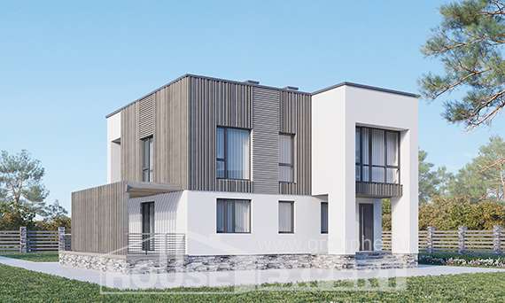 150-017-П Проект двухэтажного дома, небольшой коттедж из арболита Яхрома, House Expert
