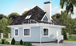 110-001-Л Проект двухэтажного дома с мансардой, классический загородный дом из блока Зарайск, House Expert