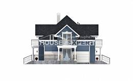 180-002-П Проект двухэтажного дома с мансардным этажом, гараж, простой загородный дом из кирпича Раменское, House Expert