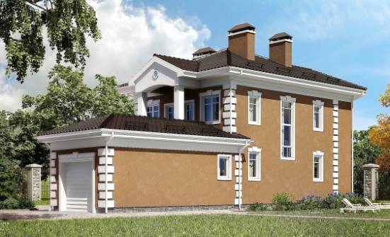 150-006-П Проект двухэтажного дома, гараж, классический дом из керамзитобетонных блоков Истра | Проекты домов от House Expert
