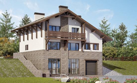 305-002-П Проект трехэтажного дома с мансардным этажом, классический загородный дом из кирпича Серпухов | Проекты домов от House Expert