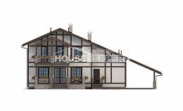 250-002-Л Проект двухэтажного дома мансардой, гараж, средний домик из кирпича Краснознаменск, House Expert