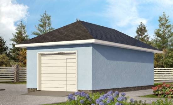 040-001-Л Проект гаража из поризованных блоков Талдом | Проекты домов от House Expert