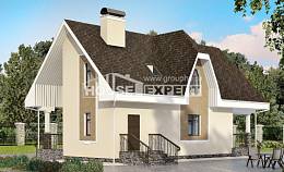 125-001-Л Проект двухэтажного дома с мансардой, красивый загородный дом из арболита Лосино-Петровский, House Expert