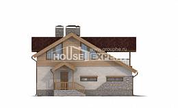 165-002-П Проект двухэтажного дома с мансардным этажом и гаражом, современный коттедж из керамзитобетонных блоков Химки, House Expert