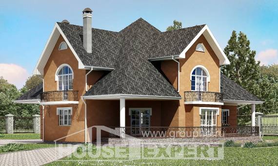 310-001-П Проект двухэтажного дома мансардный этаж, современный загородный дом из керамзитобетонных блоков Черноголовка, House Expert