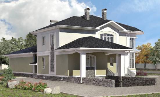 620-001-Л Проект трехэтажного дома, гараж, современный коттедж из бризолита Орехово-Зуево | Проекты домов от House Expert