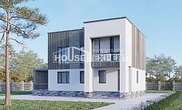 150-017-П Проект двухэтажного дома, недорогой дом из теплоблока Звенигород, House Expert