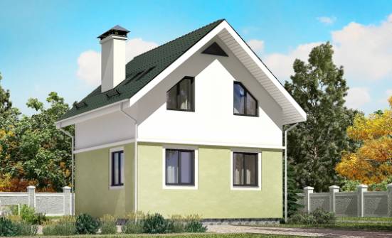070-001-П Проект двухэтажного дома мансардой, экономичный домик из газосиликатных блоков Электроугли | Проекты домов от House Expert